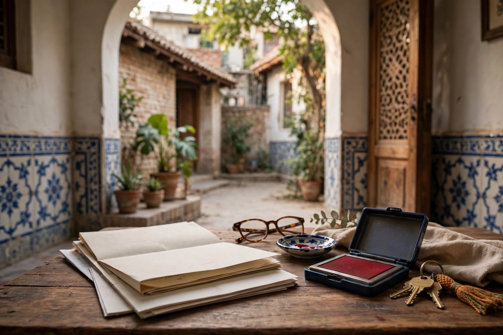Property inheritance documents and family tree showing virasat distribution in Pakistan