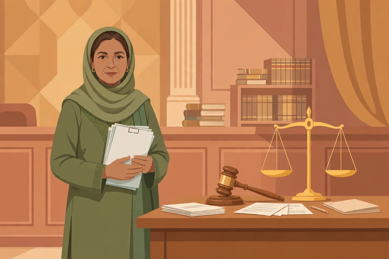 Pakistani wife consulting a lawyer about her nan-nafqa maintenance rights